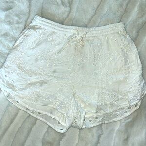 White lacy shorts from Hollister